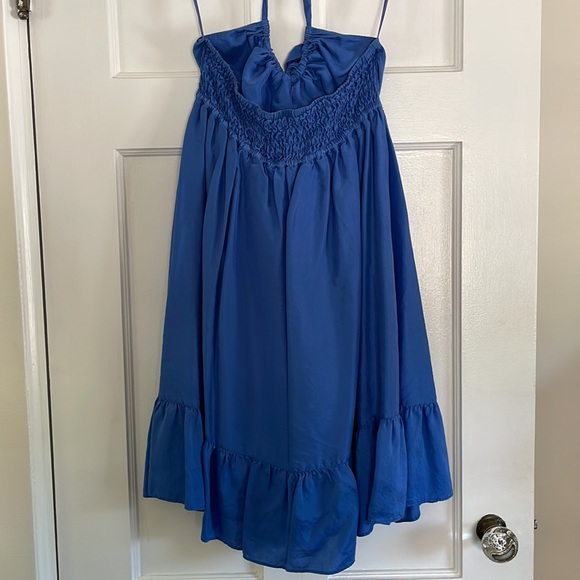 Banana Republic Blue Silk Halter Mini Dress - Picture 4 of 9